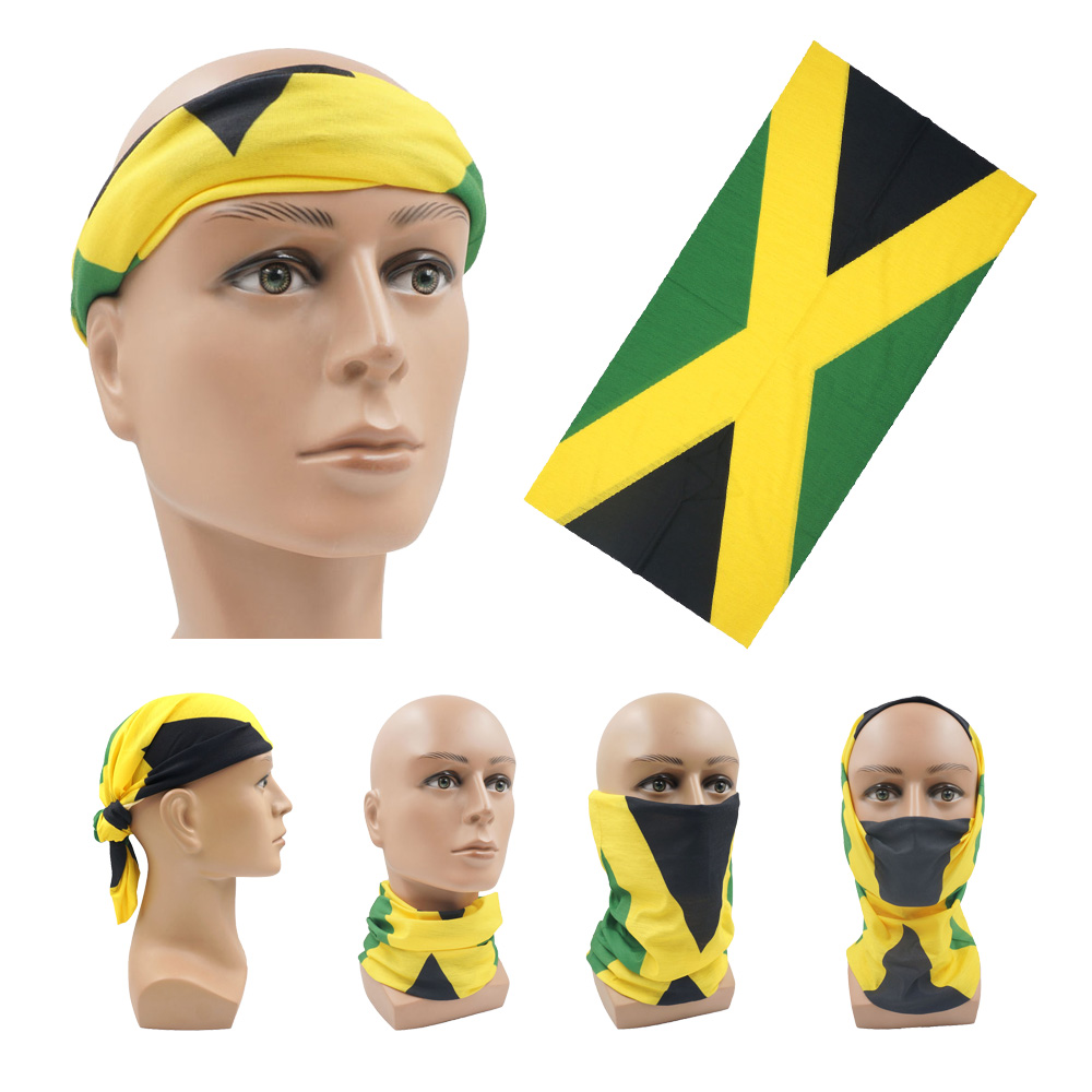 Running Gear Women - Atmungsaktive Lauf-Gesichtsmaske, Schals, Jamaika-Flagge, Bandana, Snood,