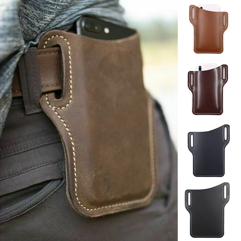 Running Gear Kit - Herren-Handytasche: Gürteltasche aus Leder mit Schlaufe,
