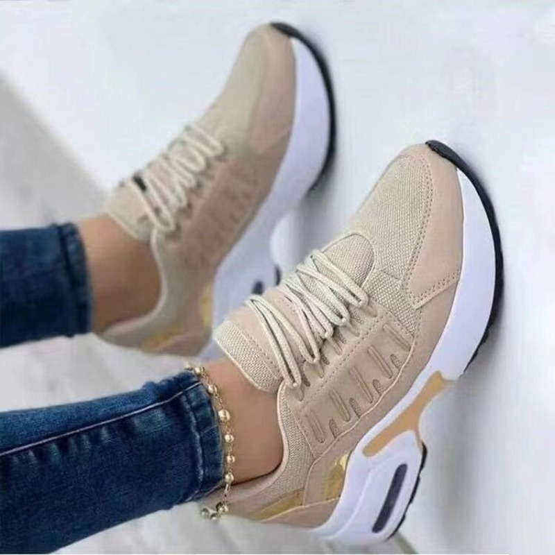 Running Gear Women - Damenmode-Sneaker mit Plateau, Luftpolster, atmungsaktives Mesh,